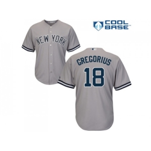 Men's Majestic New York Yankees #18 Didi Gregorius Replica Grey Road MLB Jersey