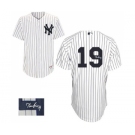 Men's Majestic New York Yankees #19 Masahiro Tanaka Authentic White Home Autographed MLB Jersey