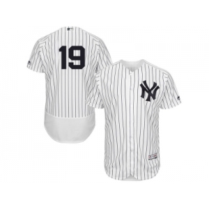 Men's Majestic New York Yankees #19 Masahiro Tanaka White Navy Flexbase Authentic Collection MLB Jersey