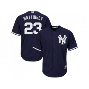 Men's Majestic New York Yankees #23 Don Mattingly Replica Navy Blue Alternate MLB Jersey