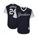 Men's Majestic New York Yankees #24 Gary Sanchez Kraken Authentic Navy Blue 2017 Players Weekend MLB Jersey