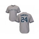 Men's Majestic New York Yankees #24 Gary Sanchez Replica Grey Road MLB Jersey