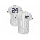 Men's Majestic New York Yankees #24 Gary Sanchez White Stars & Stripes Authentic Collection Flex Base MLB Jersey