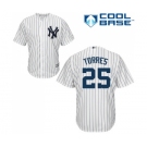 Men's Majestic New York Yankees #25 Gleyber Torres Replica Navy Blue Alternate MLB Jerse