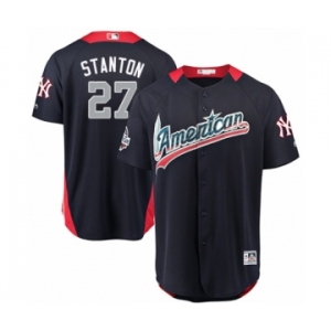 Men's Majestic New York Yankees #27 Giancarlo Stanton Game Navy Blue American League 2018 MLB All-Star MLB Jersey