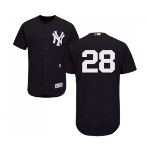 Men's Majestic New York Yankees #28 Austin Romine Navy Blue Alternate Flex Base Authentic Collection MLB Jersey