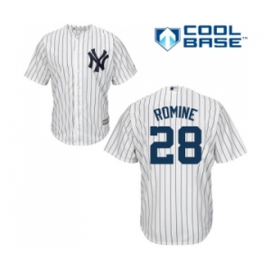 Men's Majestic New York Yankees #28 Austin Romine Replica White Home MLB Jersey