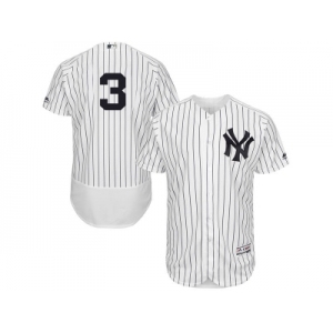 Men's Majestic New York Yankees #3 Babe Ruth White Navy Flexbase Authentic Collection MLB Jersey