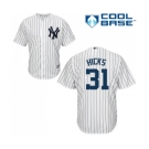 Men's Majestic New York Yankees #31 Aaron Hicks Replica White Home MLB Jersey