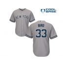 Men's Majestic New York Yankees #33 Greg Bird Replica Grey Road MLB Jersey