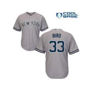 Men's Majestic New York Yankees #33 Greg Bird Replica Grey Road MLB Jersey