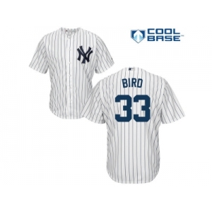 Men's Majestic New York Yankees #33 Greg Bird Replica White Home MLB Jersey