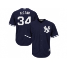 Men's Majestic New York Yankees #34 Brian McCann Replica Navy Blue Alternate MLB Jersey