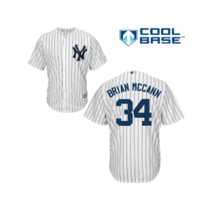 Men's Majestic New York Yankees #34 Brian McCann Replica White Home MLB Jersey