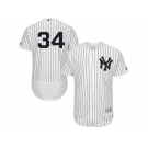 Men's Majestic New York Yankees #34 Brian McCann White Navy Flexbase Authentic Collection MLB Jersey