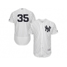 Men's Majestic New York Yankees #35 Michael Pineda White Navy Flexbase Authentic Collection MLB Jersey