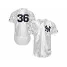 Men's Majestic New York Yankees #36 Carlos Beltran White Navy Flexbase Authentic Collection MLB Jersey