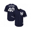 Men's Majestic New York Yankees #40 Luis Severino Replica Navy Blue Alternate MLB Jersey