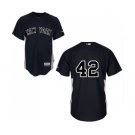 Men's Majestic New York Yankees #42 Mariano Rivera Replica Black MLB Jersey