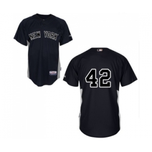 Men's Majestic New York Yankees #42 Mariano Rivera Replica Black MLB Jersey