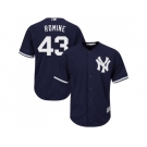 Men's Majestic New York Yankees #43 Austin Romine Replica Navy Blue Alternate MLB Jersey