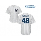 Men's Majestic New York Yankees #48 Andrew Miller Authentic White Home MLB Jersey