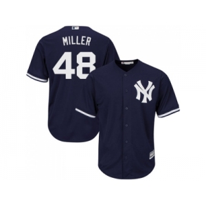 Men's Majestic New York Yankees #48 Andrew Miller Replica Navy Blue Alternate MLB Jersey