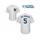 Men's Majestic New York Yankees #5 Joe DiMaggio Authentic White Home MLB Jersey