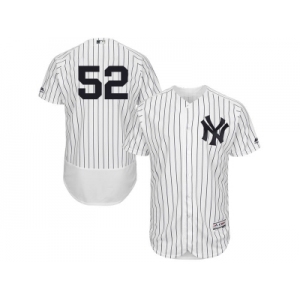 Men's Majestic New York Yankees #52 C.C. Sabathia White Navy Flexbase Authentic Collection MLB Jersey