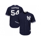 Men's Majestic New York Yankees #54 Aroldis Chapman Replica Navy Blue Alternate MLB Jersey