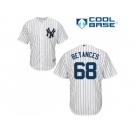 Men's Majestic New York Yankees #68 Dellin Betances Replica White Home MLB Jersey