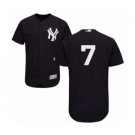 Men's Majestic New York Yankees #7 Mickey Mantle Navy Flexbase Authentic Collection MLB Jersey