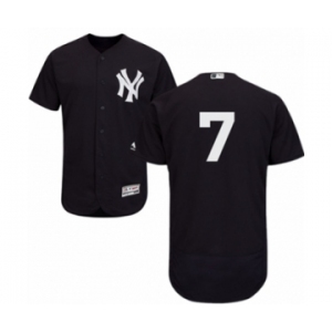 Men's Majestic New York Yankees #7 Mickey Mantle Navy Flexbase Authentic Collection MLB Jersey