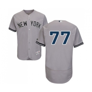 Men's Majestic New York Yankees #77 Clint Frazier Grey Road Flex Base Authentic Collection MLB Jersey