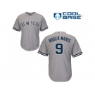 Men's Majestic New York Yankees #9 Roger Maris Replica Grey Road MLB Jersey