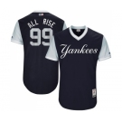 Men's Majestic New York Yankees #99 Aaron Judge All Rise Authentic Navy Blue 2017 Players Weekend MLB Jersey