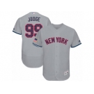 Men's Majestic New York Yankees #99 Aaron Judge Grey Stars & Stripes Authentic Collection Flex Base MLB Jersey