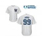 Men's Majestic New York Yankees #99 Aaron Judge Replica White Home MLB Jersey