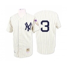 Men's Mitchell and Ness 1929 New York Yankees #3 Babe Ruth Authentic White Throwback MLB Jersey