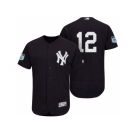 Men's New York Yankees #12 Chase Headley 2017 Spring Training Flex Base Authentic Collection Stitched Baseball Jersey