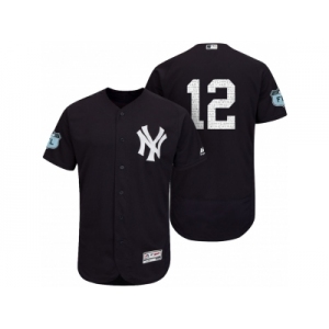 Men's New York Yankees #12 Chase Headley 2017 Spring Training Flex Base Authentic Collection Stitched Baseball Jersey