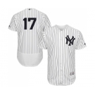 Men's New York Yankees #17 Matt Holliday White Navy Flexbase Authentic Collection Baseball Jersey