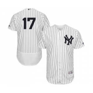 Men's New York Yankees #17 Matt Holliday White Navy Flexbase Authentic Collection Baseball Jersey