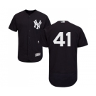 Men's New York Yankees #41 Miguel Andujar Navy Blue Alternate Flex Base Authentic Collection Baseball Jersey