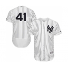 Men's New York Yankees #41 Miguel Andujar White Home Flex Base Authentic Collection Baseball Jersey