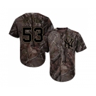 Men's New York Yankees #53 Zach Britton Authentic Camo Realtree Collection Flex Base Baseball Jersey