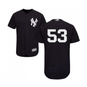 Men's New York Yankees #53 Zach Britton Navy Blue Alternate Flex Base Authentic Collection Baseball Jersey