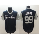 Men's New York Yankees #99 Aaron Judge  Authentic Navy Blue Baseball Jersey