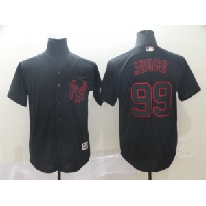 Men's New York Yankees #99 Aaron Judge  Black Fashion MLB Jersey