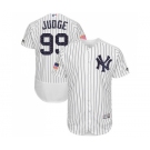 Men's New York Yankees #99 Aaron Judge White Stars & Stripes Authentic Collection Flex Base Baseball Jersey